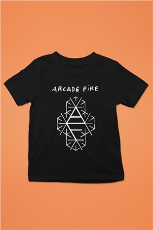 Arcade Fire Baskılı Siyah Unisex Çocuk Tişört