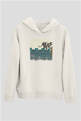 Arcade Fire Baskılı Unisex Beyaz Hoodie