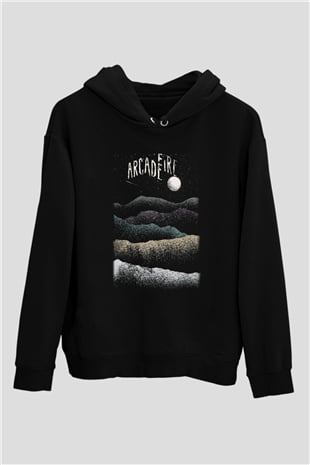 Arcade Fire Siyah Unisex Kapüşonlu Sweatshirt