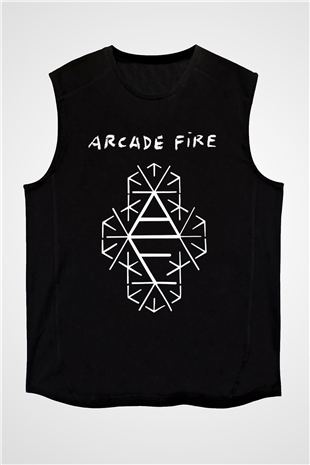 Arcade Fire Siyah Unisex Kolsuz Tişört