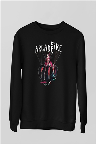 Arcade Fire Siyah Unisex Sweatshirt
