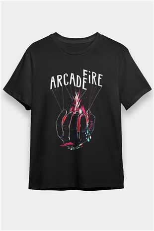 Arcade Fire Siyah Unisex Tişört T-Shirt - TişörtFabrikası