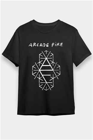 Arcade Fire Siyah Unisex Tişört T-Shirt - TişörtFabrikası