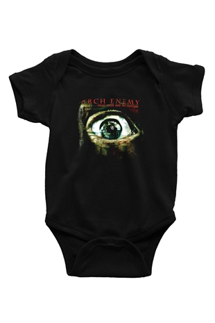 Arch Enemy Baskılı Unisex Siyah Bebek Body - Zıbın