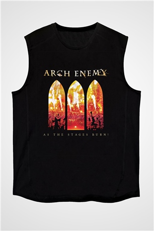 Arch Enemy Baskılı Unisex Siyah Kolsuz Tişört