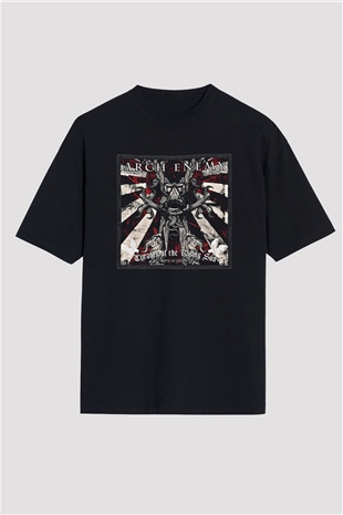 Arch Enemy Baskılı Unisex Siyah Oversize Tişört