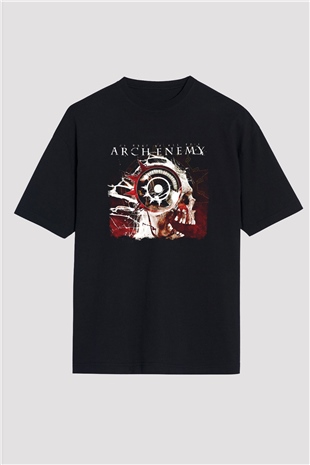 Arch Enemy Baskılı Unisex Siyah Oversize Tişört