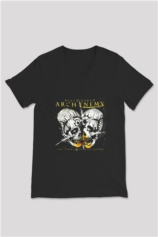 Arch Enemy Baskılı Unisex Siyah V Yaka Tişört