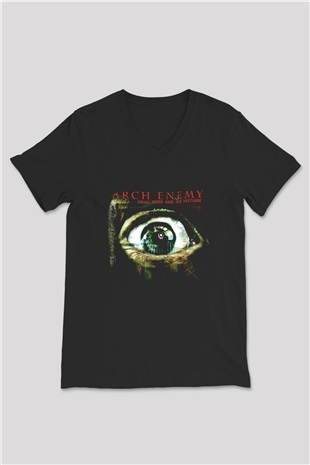 Arch Enemy Baskılı Unisex Siyah V Yaka Tişört