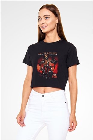 Arch Enemy Siyah Crop Top Tişört