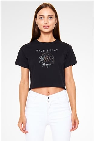 Arch Enemy Siyah  Crop Top Tişört