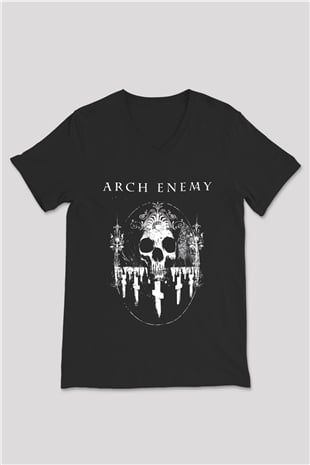 Arch Enemy Siyah Unisex V Yaka Tişört T-Shirt
