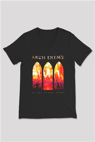 Arch Enemy Siyah Unisex V Yaka Tişört T-Shirt
