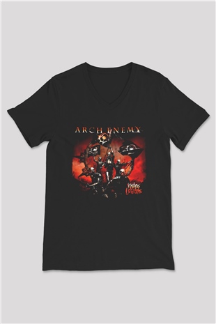 Arch Enemy Siyah Unisex V Yaka Tişört T-Shirt