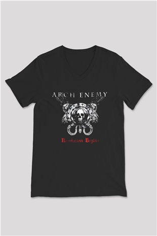 Arch Enemy Siyah Unisex V Yaka Tişört T-Shirt