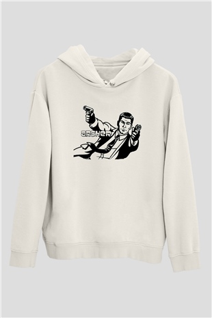 Archer Beyaz Unisex Hoodie