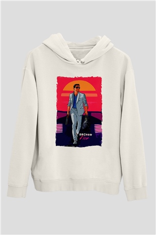 Archer Beyaz Unisex Hoodie