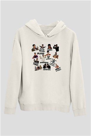 Archer Beyaz Unisex Hoodie