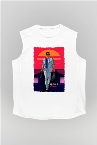 Archer Beyaz Unisex Kolsuz Tişört