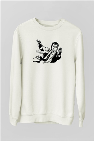 Archer Beyaz Unisex Sweatshirt