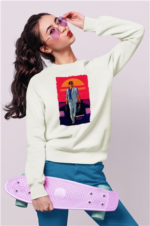 Archer Beyaz Unisex Sweatshirt
