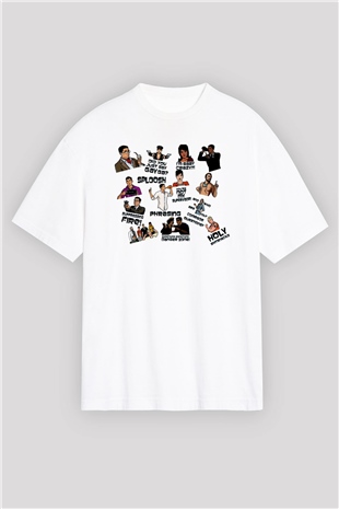 Archer Beyaz Oversize Tişört Oversize T-shirt