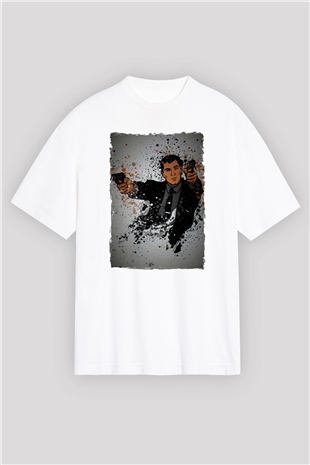 Archer Beyaz Oversize Tişört Oversize T-shirt