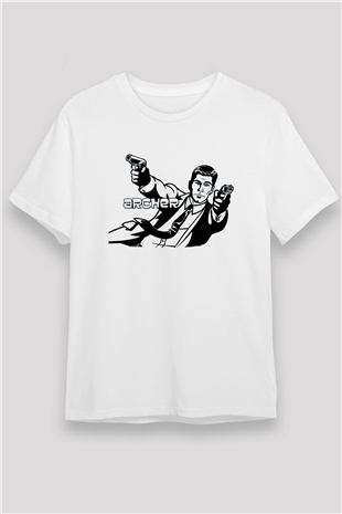 Archer Beyaz Unisex Tişört T-Shirt