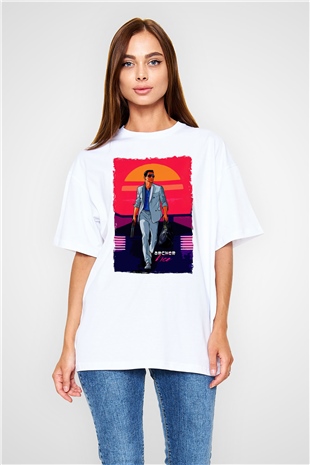 Archer Beyaz Oversize Tişört Oversize T-shirt
