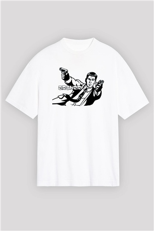 Archer Beyaz Oversize Tişört Oversize T-shirt