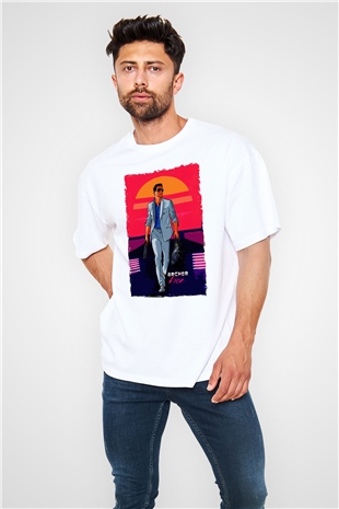 Archer Beyaz Oversize Tişört Oversize T-shirt