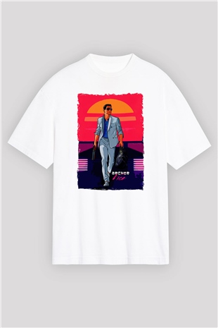 Archer Beyaz Oversize Tişört Oversize T-shirt