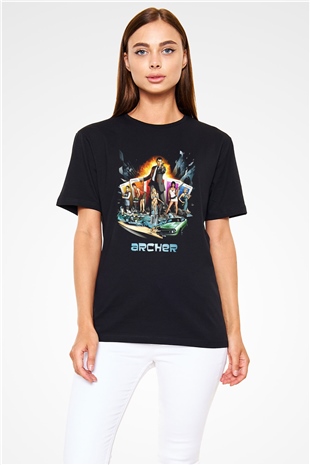 Archer Siyah Unisex Tişört T-Shirt