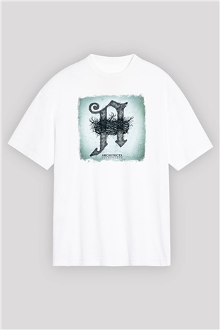 Architects Baskılı Unisex Beyaz Oversize Tişört