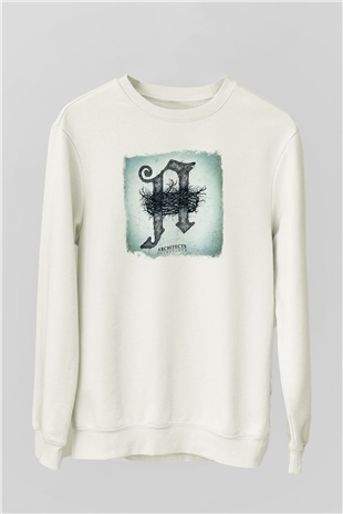 Architects Baskılı Unisex Beyaz Sweatshirt