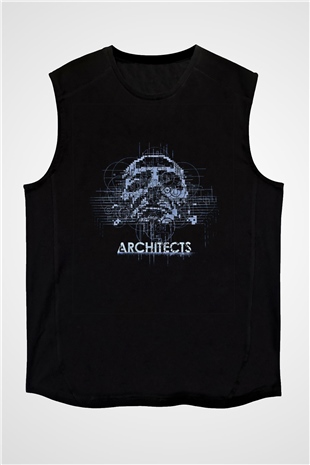 Architects Baskılı Unisex Siyah Kolsuz Tişört