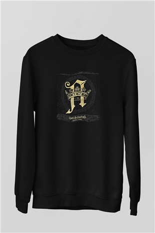 Architects Baskılı Unisex Siyah Sweatshirt
