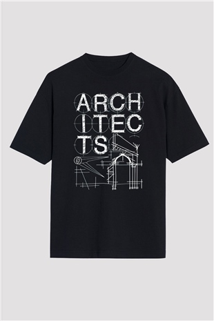 Architects Siyah Unisex Oversize Tişört T-Shirt