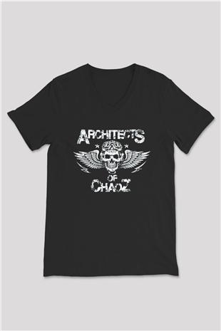 Architects Siyah Unisex V Yaka Tişört T-Shirt