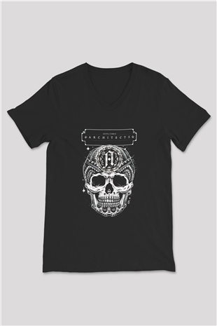 Architects Siyah Unisex V Yaka Tişört T-Shirt