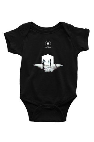Archive Baskılı Unisex Siyah Bebek Body - Zıbın