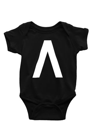 Archive Baskılı Unisex Siyah Bebek Body - Zıbın