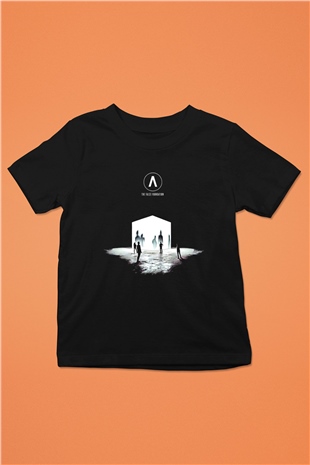 Archive Baskılı Unisex Siyah Çocuk Tişört - Tshirt