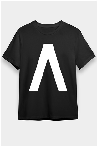 Archive Baskılı Unisex Siyah Tişört - Tshirt