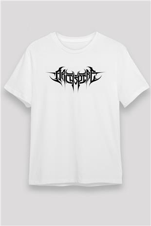 Archspire Baskılı Unisex Beyaz Tişört - Tshirt