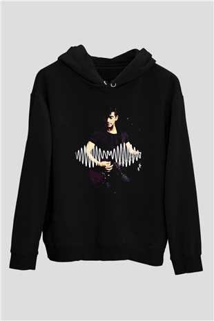 Arctic Monkeys Alex Turner Siyah Unisex Kapüşonlu Sweatshirt