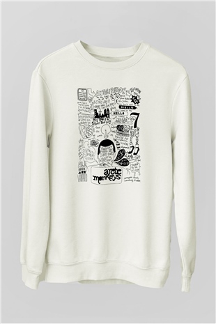 Arctic Monkeys Anticipation Beyaz Unisex Sweatshirt