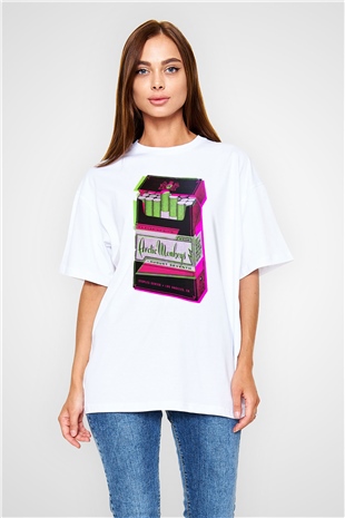 Arctic Monkeys August Seventh Beyaz Oversize Tişört Oversize T-shirt - TişörtFabrikası