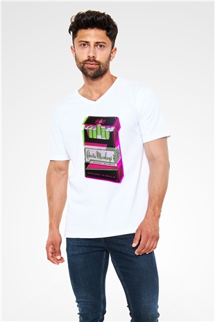 Arctic Monkeys August Seventh Beyaz Unisex V Yaka Tişört