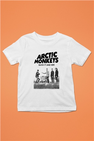Arctic Monkeys Baskılı Beyaz Unisex Çocuk Tişört